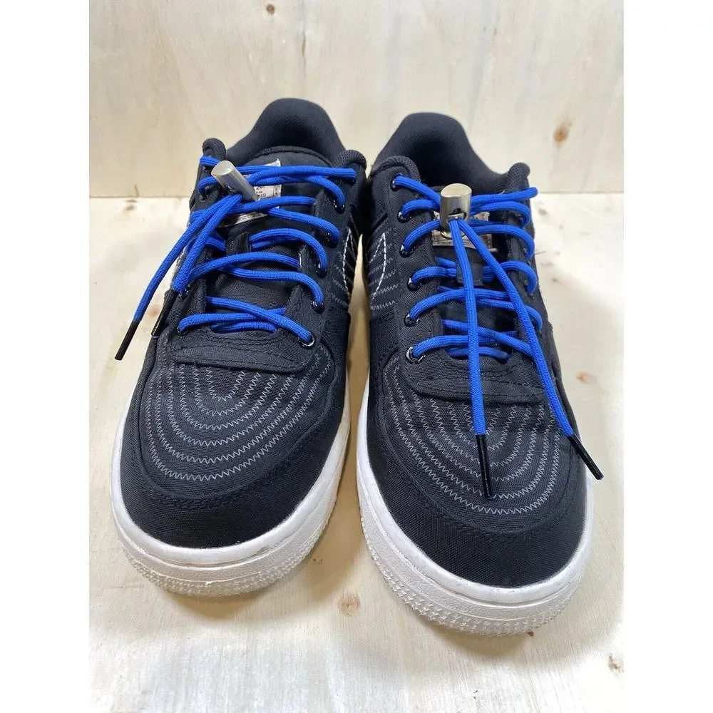 Nike Air Force 1 Low LV8 3‎ GS Black Anthracite Blue Laces SIZE 5Y DV1622-001